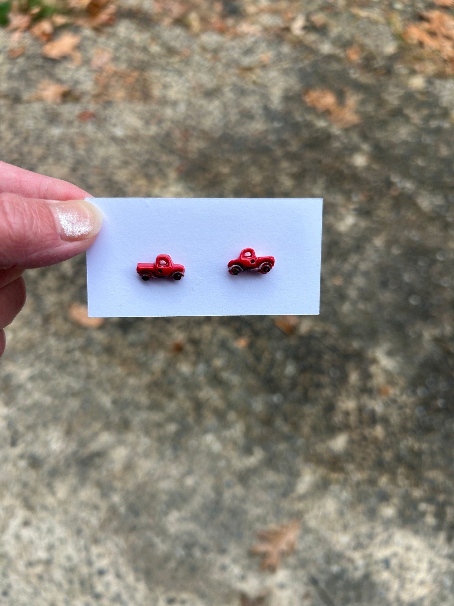 Little Red Christmas Truck Studs