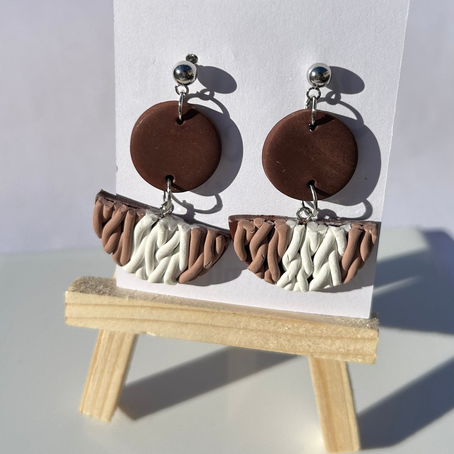 Knitted Dangle Earrings – Handmade Textile-Inspired Jewelry