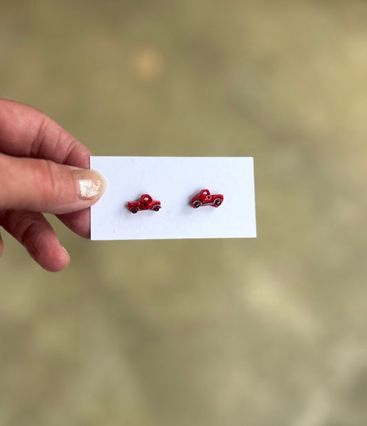 Little Red Christmas Truck Studs
