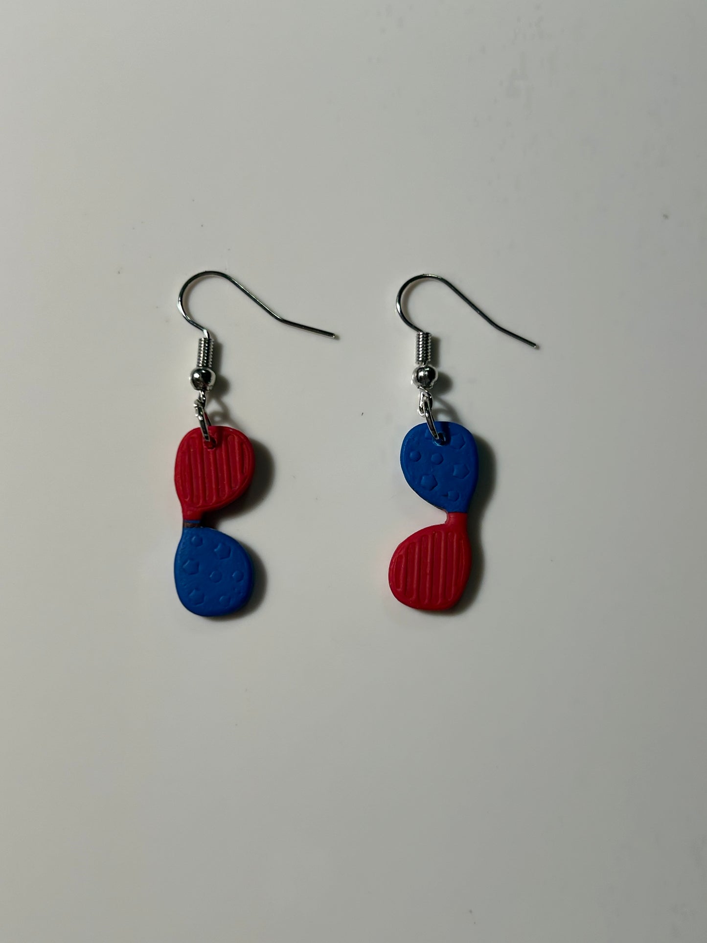 Red Stripes & Blue Stars Sunglasses Earrings | Patriotic Polymer Clay Earrings