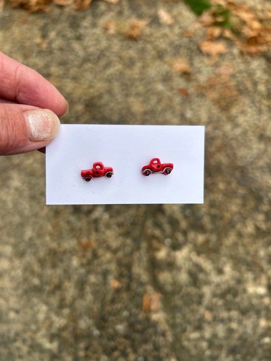 Little Red Christmas Truck Studs