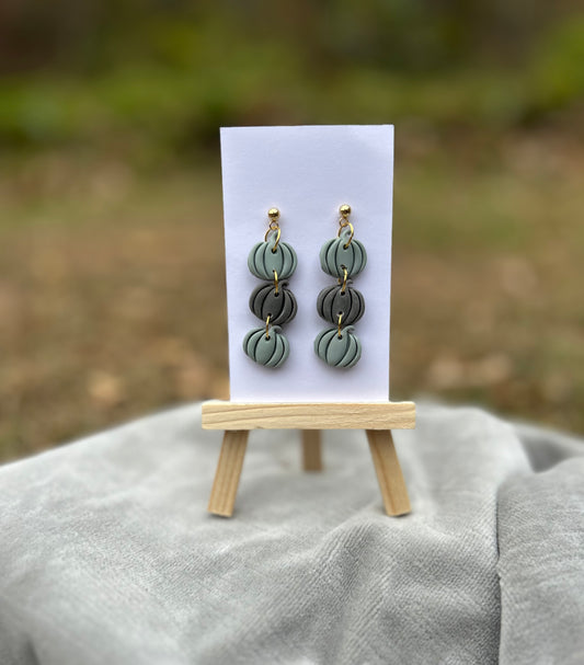 Three-tier Pumpkin Dangles
