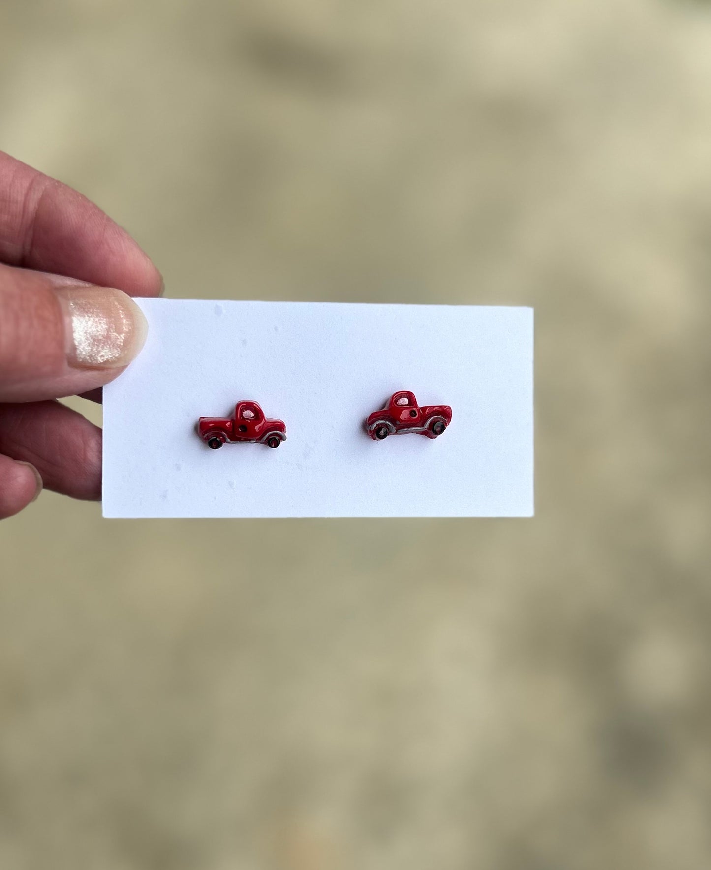Little Red Christmas Truck Studs