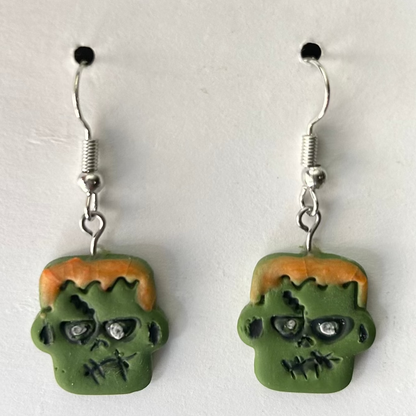 Frankenstein Earrings | Halloween Jewelry