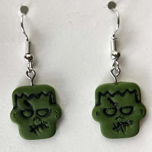 Frankenstein Earrings | Halloween Jewelry