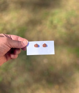 Pumpkin Stud Earrings