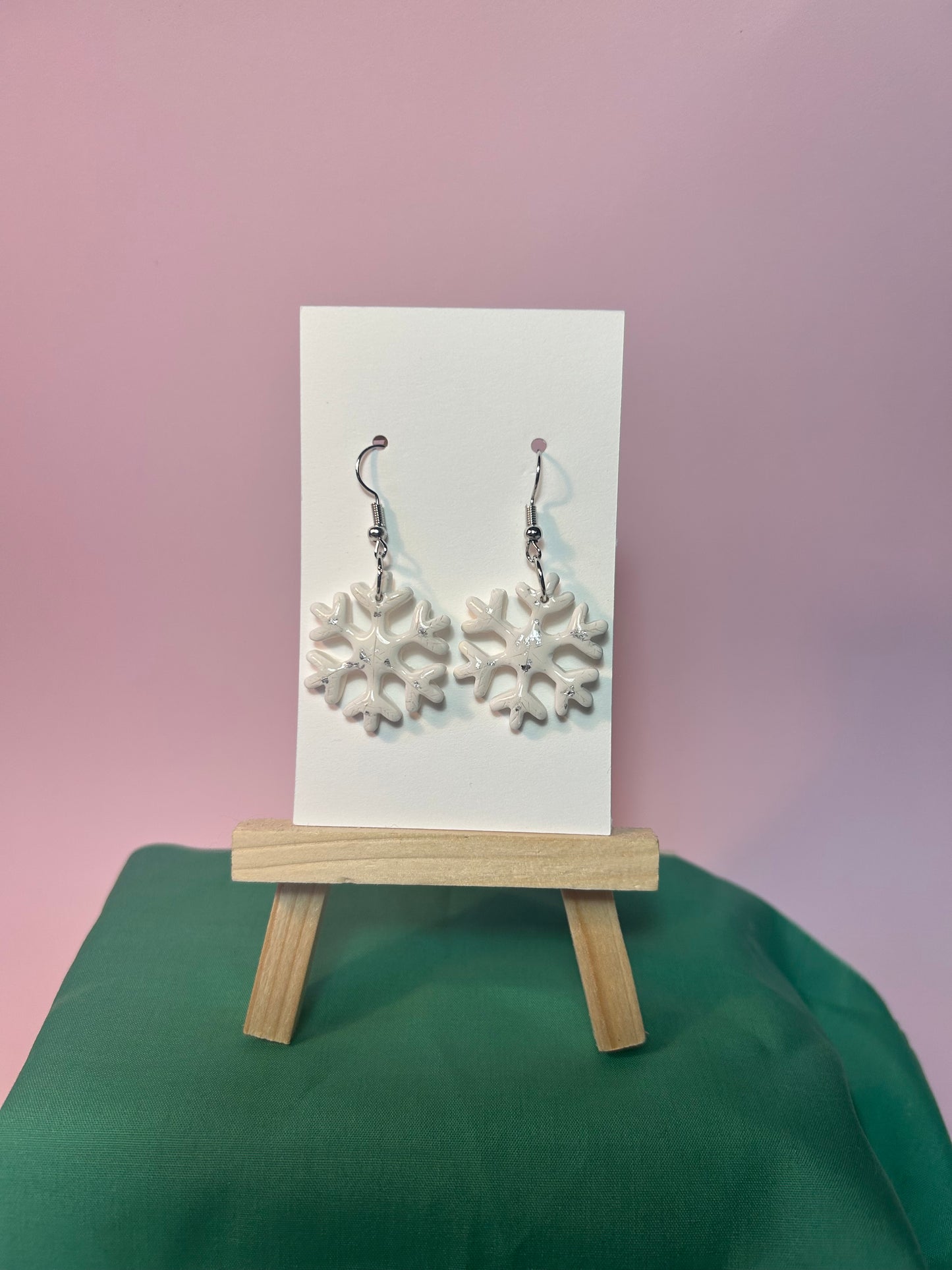 Snowflake Earrings — Choose Silver or Gold foiled