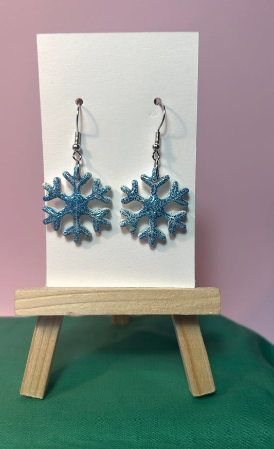 Glittery Snowflake Dangle