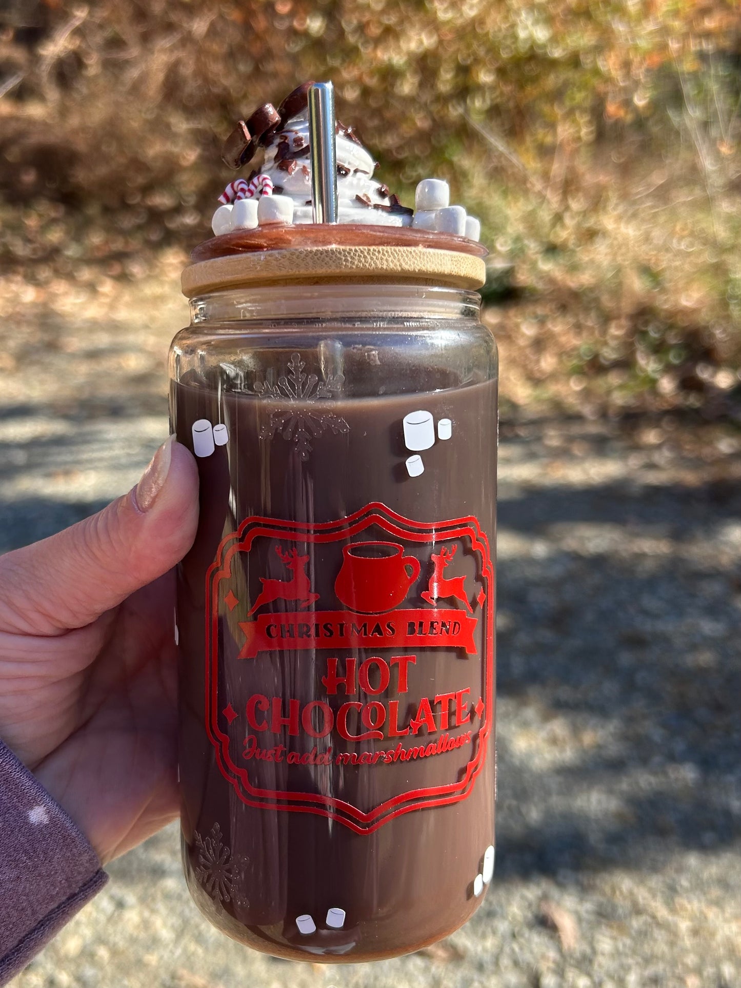 Snowglobe Hot Chocolate Tumbler Cup