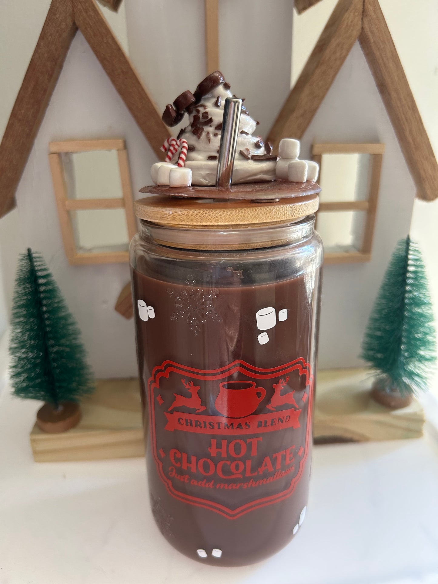Snowglobe Hot Chocolate Tumbler Cup