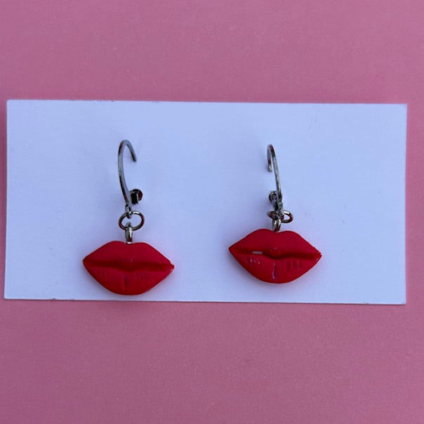 Red Lip Earrings – Bold Kiss Statement Jewelry