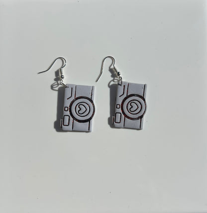 Cute Mini Camera Dangle Earrings, Photographer Gift, Lightweight Statement Jewelry