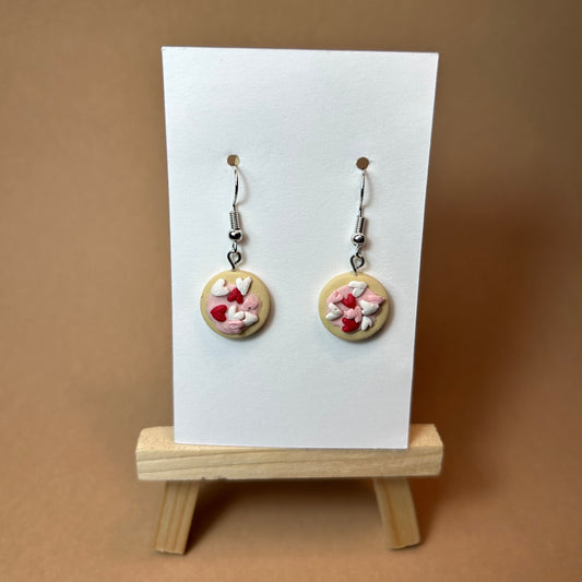 Realistic Sugar Cookie Dangle Earrings – Handmade Food Jewelry, Cookie Drop Earrings