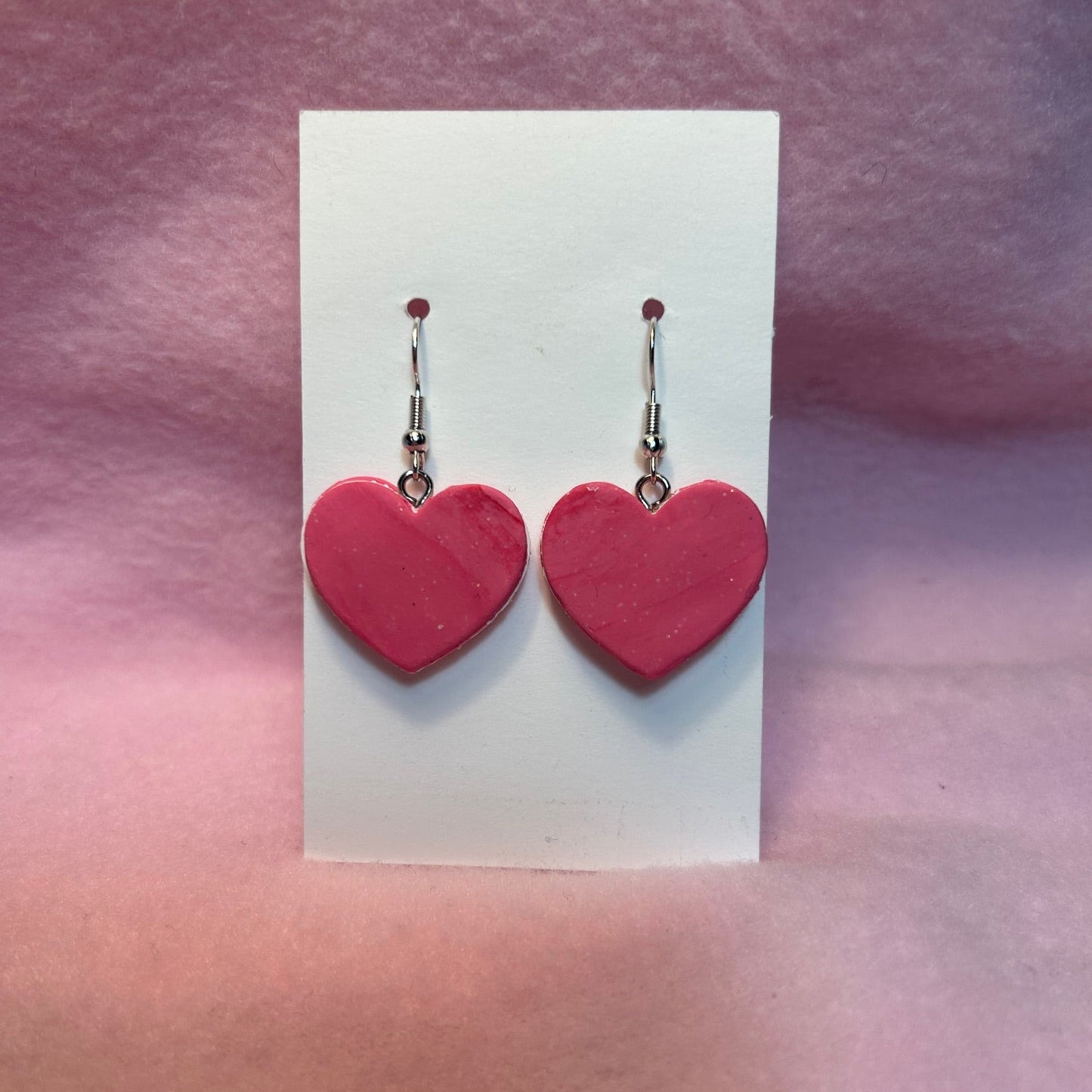 Polymer Clay Heart Macaron Earrings – Handmade Cute Dessert Jewelry for Women & Teens