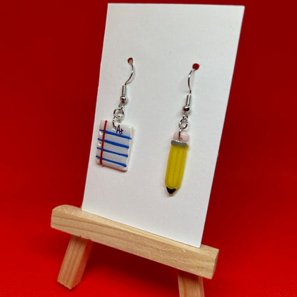 A+ Pair | Pencil & Graded Paper Mismatched Earrings