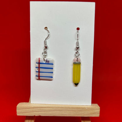 A+ Pair | Pencil & Graded Paper Mismatched Earrings