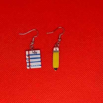 A+ Pair | Pencil & Graded Paper Mismatched Earrings