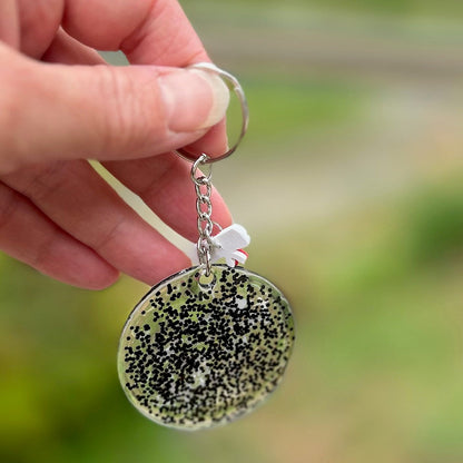 Glitter Resin Graduation Keychain