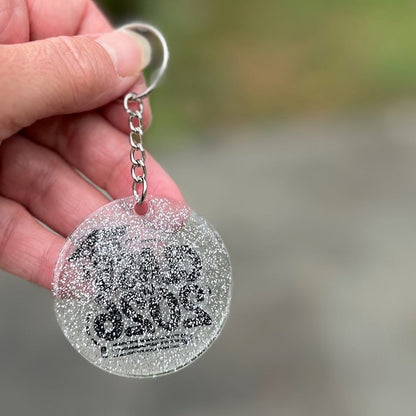 Glitter Resin Graduation Keychain