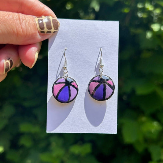 Beach Ball Dangle Earrings