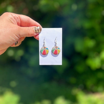 Beach Ball Dangle Earrings